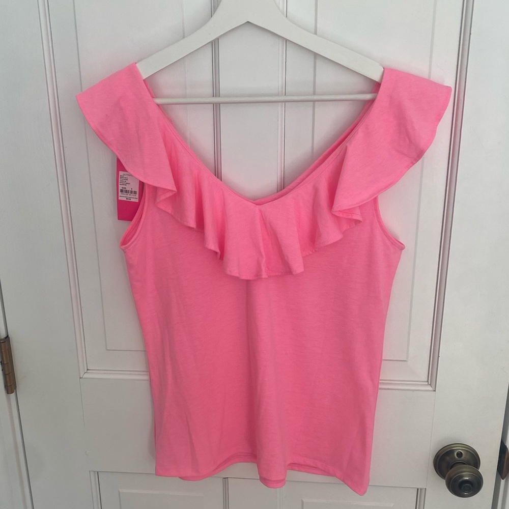 NWT - Lilly Pulitzer Alessa Top, Pelican Pink, size Small - Picture 3 of 7